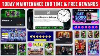 Today Maintenance End Time In eFootball 2024 Mobile || Pes Server Maintenance End Time