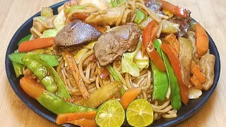 How to Cook Pancit Canton | Special Pancit Canton Gisado | With atay Ng Manok