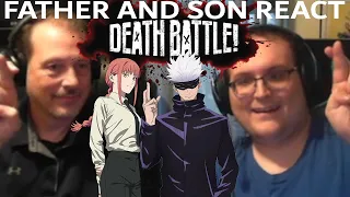Father and Son React to DEATH BATTLE! Gojo VS Makima Reaction