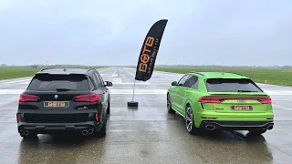 DRAG RACE! BMW X5 M COMPETITION VS AUDI RSQ8!