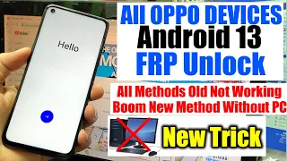 All Oppo FRP Bypass/Unlock Without Pc Android 13 2023 | All Oppo Devices Google Account Remove