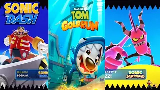 Sonic Dash Andronic Vs Talking Tom Gold Run Gameplay (Android,iOS)