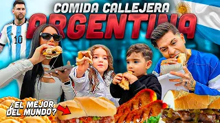 PROBANDO COMIDA CALLEJERA DE ARGENTINA 🇦🇷 Jukilop | Kimberly Loaiza