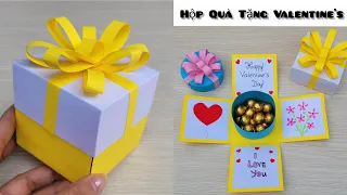 Cách Làm Hộp Quà Bằng Giấy Tặng Valentine's 14/2 | DIY Paper Gift Box