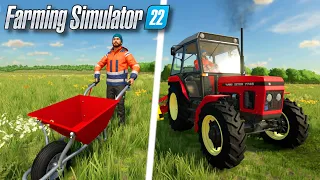 I spent 24 HOURS on FLAT MAP with 0$ | Farming Simulator 22 | ep.1