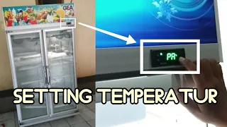 How to set the 2 door GEA showcase temperature / beverage cooler