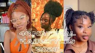 Black girl 4c type hairstyles compilation | TikTok compilation