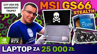 Laptop w CENIE dobrego Samochodu POPSUTY! MSI GS66 Stealth z i9-11900H i RTX3080 za 25 000 zł