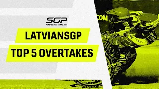 Top 5 Overtakes 🔥 #LatvianSGP | FIM Speedway Grand Prix