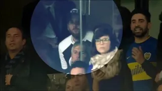Las reacciones de Messi durante el River - Boca en un palco del Bernabéu