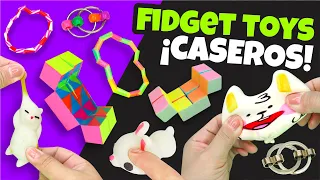 10 FIDGETS TOYS Caseros de TikTok VIRALES - DIY Fidget Toy fácil y rápido  PARTE 1 ⭐Así o más fácil⭐