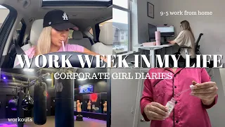 WORK WEEK IN MY LIFE | that corporate girl 9-5 wfh, workouts, runner girl era, finding routine