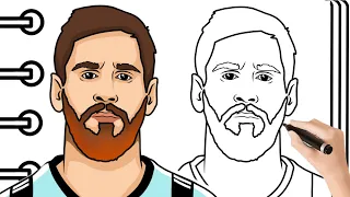 COMO DIBUJAR A MESSI - How to Draw Messi | Mapi Art TV