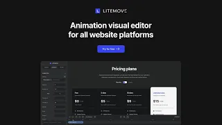 Litemove, Softlite.io - Animation visual editor for all website platforms