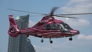 EC155 2-DRNK LANDING / DEPARTING THE LONDON BATTERSEA HELIPORT 07-07-2023