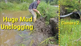 Unclogging Biggest Mud Blocking I Have Ever Seen In Pennsylvania