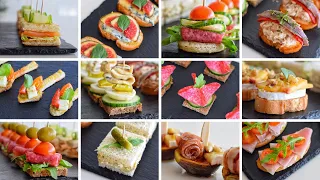 12 Delicious and Easy CANAPÉS and STARTERS Recipes for Parties | Compilation | DarixLAB