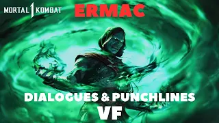 MORTAL KOMBAT 1 -ERMAC , Toutes les intros Dialogues & Punchlines VF