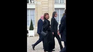 Take a glimpse at the star-studded scene outside the Elysee Palace