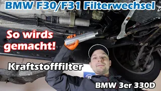 Kraftstofffilter-Wechsel BMW F30 F31 - 330d 320d Filterwechsel BMW 3er