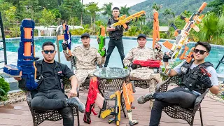 LTT Game Nerf War : Warriors SEAL X Nerf Guns Fight Criminals Group Mr Zero Scazy Dangerous Tycoons