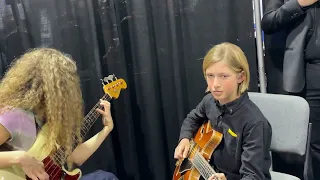 Jamming - Tal Wilkenfeld & Saxon Weiss (guitar) at NAMM SHOW 2024