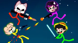 ¡GUERRA de YOUTUBERS en STICK FIGHT! 💥🤣 MOMENTOS DIVERTIDOS en STICK FIGHT con SoyDany y Francis