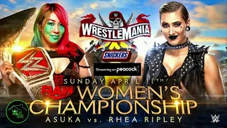 Asuka vs Rhea Ripley RAW Women's Title Match Wrestlemania 37 WWE2K20 Simulation