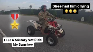 Military Vet’s First Time Riding A Yamaha Banshee 🎖️