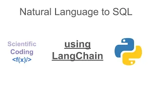 LangChain intro - make natural language SQL database queries