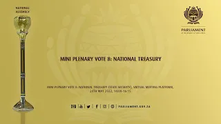 Mini Plenary Vote 8: National Treasury (State Security), 24th May 2022
