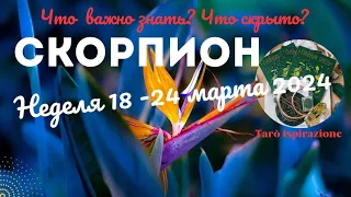 СКОРПИОН♏НЕДЕЛЯ 18 - 24 МАРТА 2024🌈ЧТО ВАЖНО ЗНАТЬ? ЧТО СКРЫТО?✔️ГОРОСКОП ТАРО Ispirazione