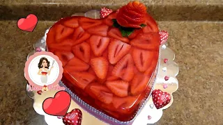 La Gelatina mas FACIL SOLO 2 INGREDIENTES ❤🍓 Día de San Valentín / San Valentín 💏