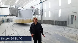 Linssen Yachts vlog #2 Linssen 30 SL AC in the spraying cabin