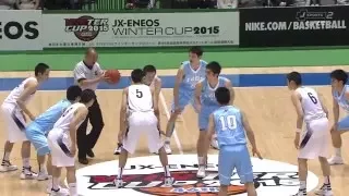 ウィンターカップ2015 高校バスケ 男子準決勝 能代工業 vs 土浦日大