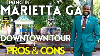 Living in Marietta GA Top REAL Pros & Cons | Marietta Square 4K Tour | Marietta Real Estate
