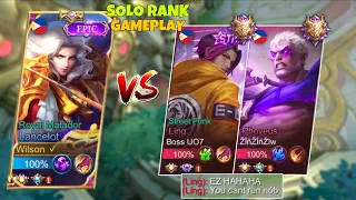 HOW TO PLAY LANCELOT IN SOLO RANKED?? | AGAINST PRO LING & PHOVEUS IN HIGH RANK!! (INTENSE MATCH!)