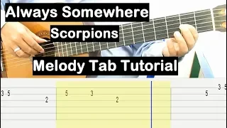Always Somewhere Guitar Lesson Melody Tab Tutorial Guitar Lessons for Beginners