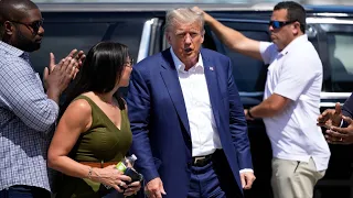 Former President Trump campaigns at the Iowa State Fair