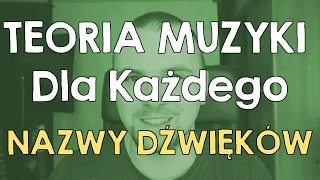 TEORIA MUZYKI od podstaw dla Każdego! - Lekcja 1 - Nazwy dźwięków