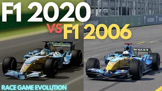 F1 2020 vs F1 2006 (PlayStation 3) Head to Head - Renault R26 - Melbourne