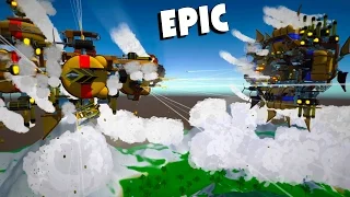 Giant Airship Battles!  Steampunk Battleships in the Sky (Airmen Gameplay)