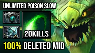 How to 100% Delete Mid Lane with Cancer Viper Unlimited Poison Slow DPS 7.33e Dota 2
