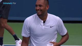 Funny Kyrgios "SABN", Del Potro tweener rally! | Cincinnati 2018