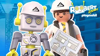 Welche Berufe gibt es auf einer Baustelle? | ROBert erklärt | PLAYMOBIL Kinderfilm