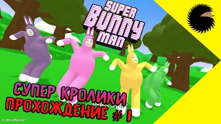 SUPER BUNNY MAN полный угар | Супер кролики прохождение #1 | игры на двоих