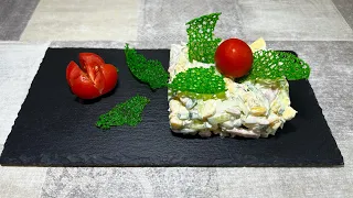 Ресторанная подача салата!Универсальный декор. Кружевной чипс