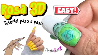 EPIC NAILS !!!! Paso a paso Rosa 3D (acrygel)