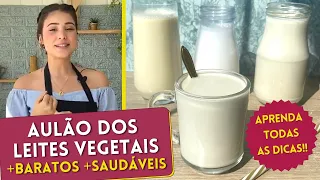 LEITES VEGETAIS FÁCEIS - Mais BARATOS que LEITE DE VACA!!