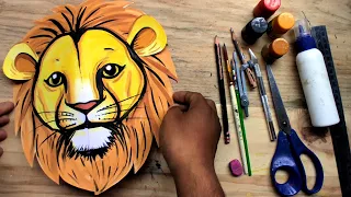 How to Make LION MASK 2 too Easy || #maskmaking || #lionking